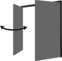 side hinged garage door illustration
